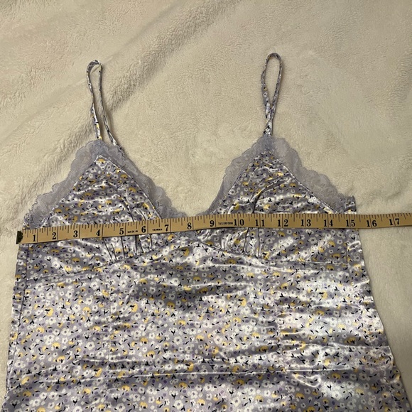 Dainty Floral Satin Slip Dress - Picture 6 of 8